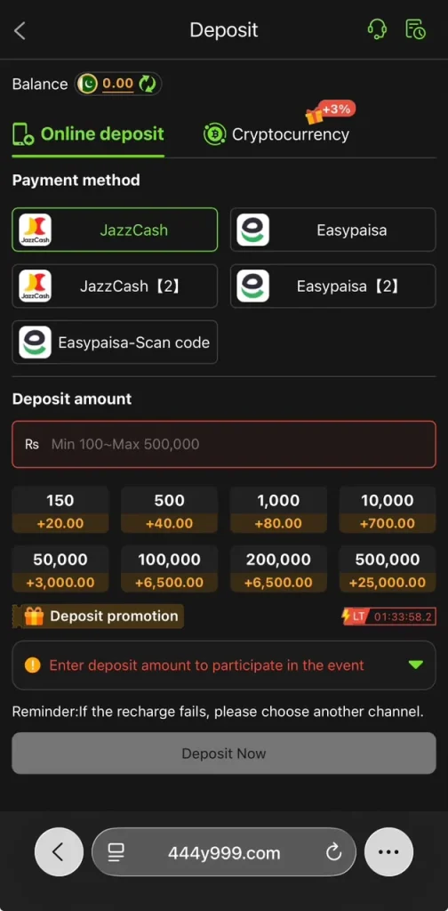 Y999 Game Deposit