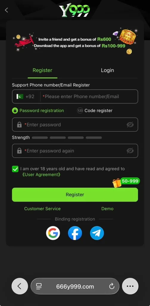 Y999 Game Register