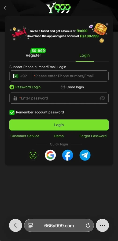 Y999 Game Login